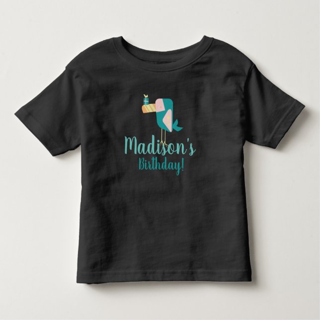Summer Toucan Birthday Bird Party Kleinkind T - Sh Kleinkind T-shirt (Vorderseite)