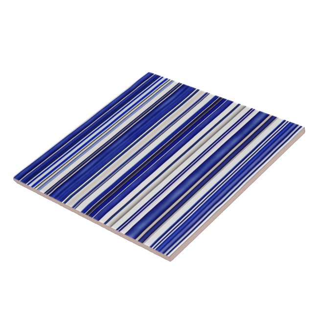 Summer trendy Navy Blue Boat Stripes Collection Fliese (Seite)
