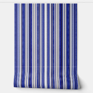 Summer trendy Navy Blue Boat Stripes Collection Tapete
