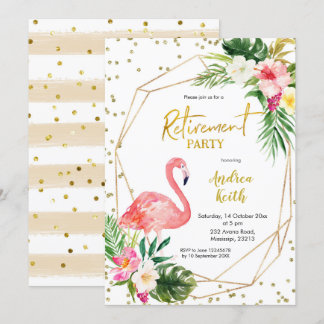 Summer Tropical Aloha Retirement Party Einladung