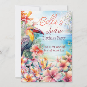 Summer Tropical Beach Luau Party Thema Einladung