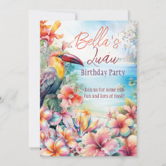 Summer Tropical Beach Luau Party Thema Einladung