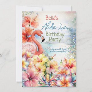 Summer Tropical Beach Luau Themenparty Einladung