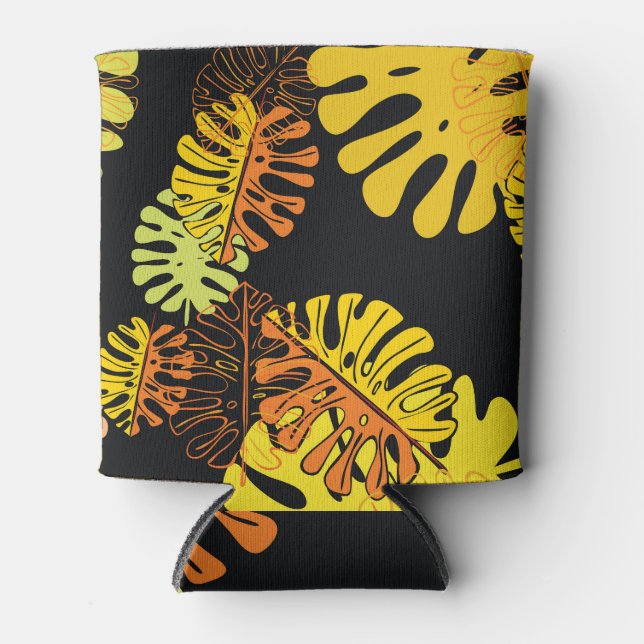Summer Tropical Blätter Vintages Design Dosenkühler (Vorderseite)