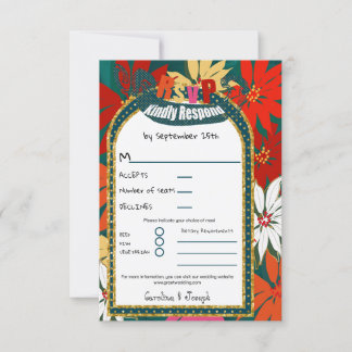 Summer Tropical Blume & Arch UAWG RSVP Karte