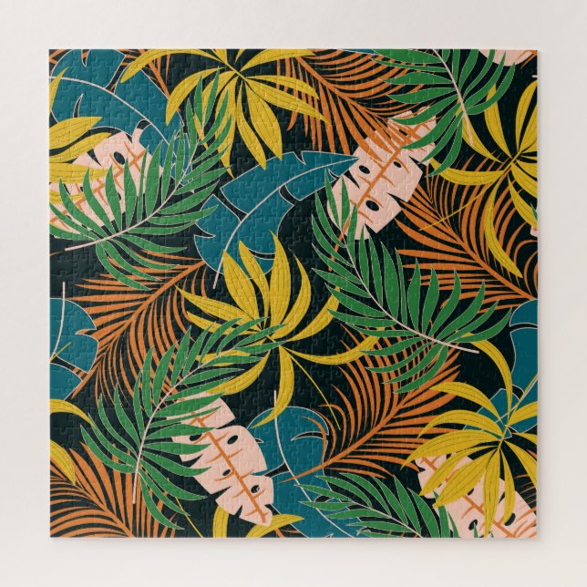 Summer Tropical Bright Pflanze Muster Puzzle (Vertikal)