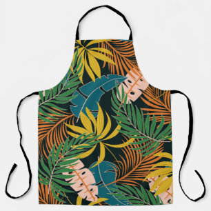 Summer Tropical Bright Pflanze Muster Schürze