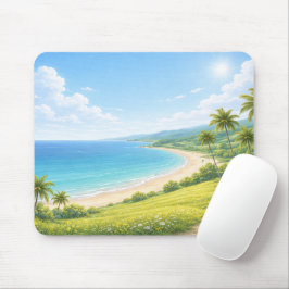 Summer Tropical Coast Mouse Pad Mousepad