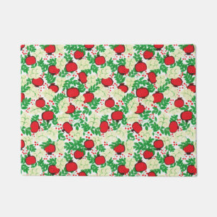 Summer Tropical Fruit Blätter Natural Fußmatte