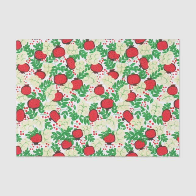 Summer Tropical Fruit Blätter Natural Seidenpapier (Vorderseite)