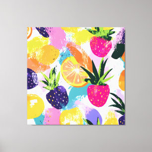 Summer Tropical Fruit Fiesta Leinwanddruck