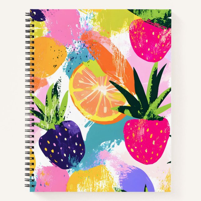 Summer Tropical Fruit Fiesta Notizbuch (Vorderseite)