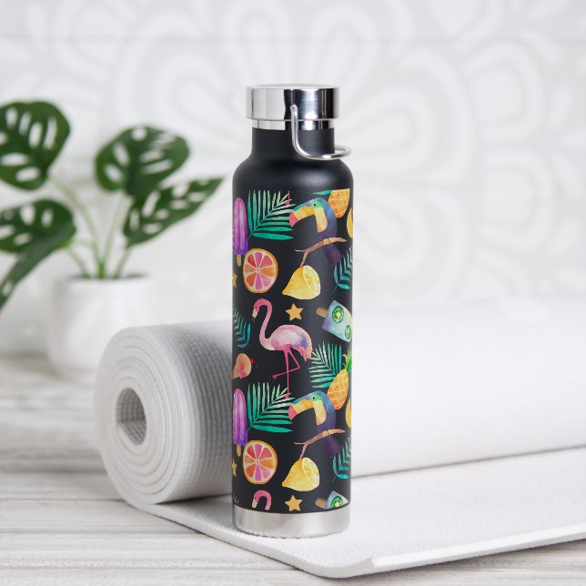 Summer Tropical Fun Muster Trinkflasche (Yoga)