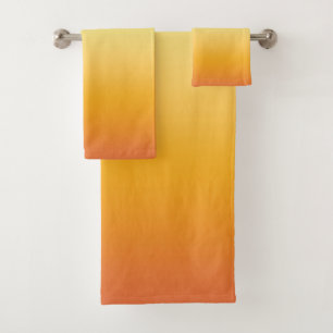 Summer Tropical Gradient Orange Lemon Limon Ombre  Badhandtuch Set