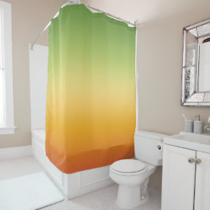 Summer Tropical Gradient Orange Lemon Limon Ombre Duschvorhang