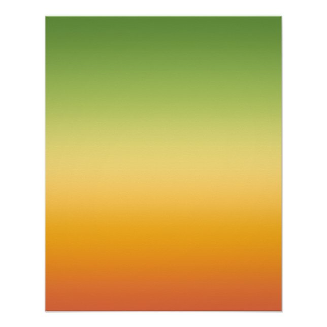 Summer Tropical Gradient Orange Lemon Limon Ombre Poster (Vorderseite)