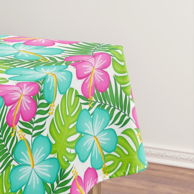 Summer Tropical Hawaiian Floral Pattern Tischdecke (Beispiel)