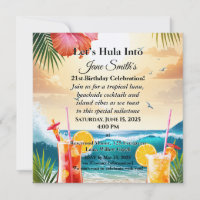 Summer Tropical Luau Beach Party 21. Geburtstag