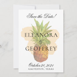 Summer Tropical Pineapass Watercolor Wedding Foto Save The Date