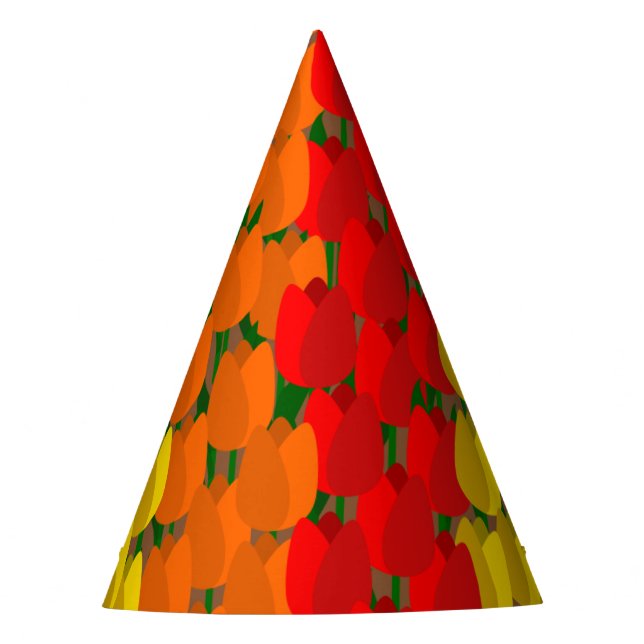 Summer Tulip Field Partyhütchen (Vorderseite)