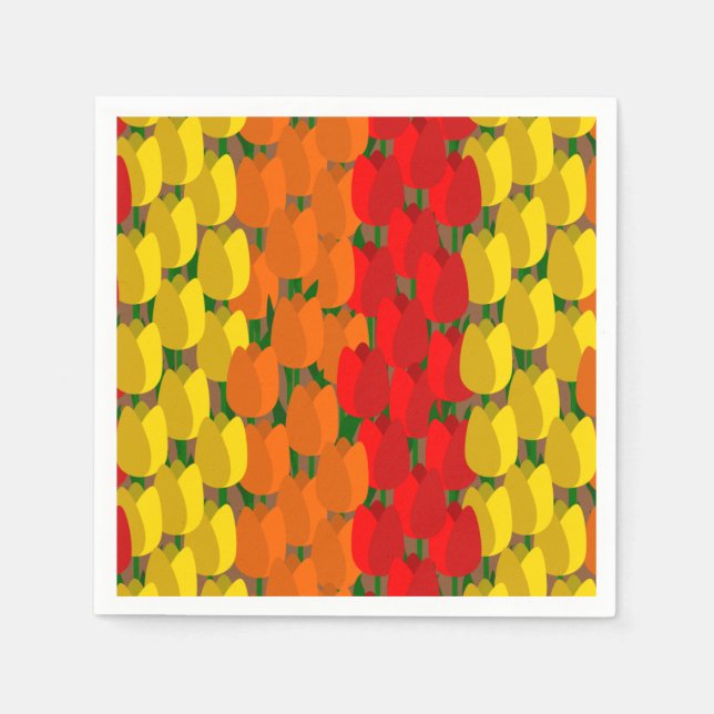 Summer Tulip Field Serviette (Vorderseite)