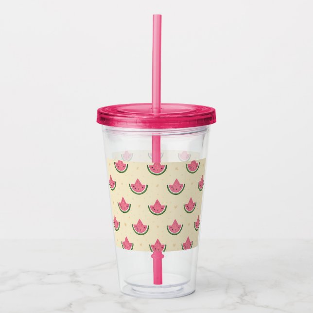 Summer Tumbler of Pink Watermelons - 16 oz Acryltrinkbecher (Vorderseite)