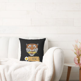 Summer Typografy Illustration Kissen