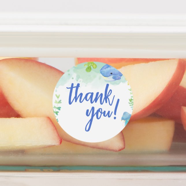Summer Under Sea Baby Shower Vielen Dank Etiketten (Befestigt)