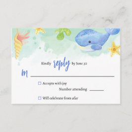 Summer under the Sea Baby Shower UAWG Antwort Begleitkarte