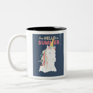 Summer Unicorn Zweifarbige Tasse
