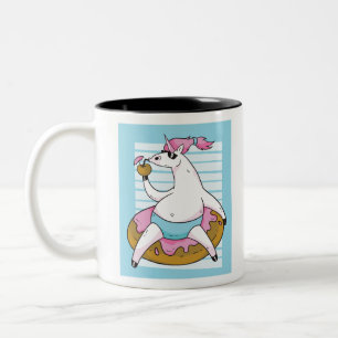 Summer Unicorn Zweifarbige Tasse