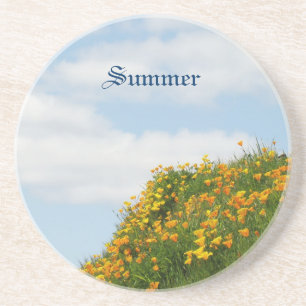 Summer Untersetzer Sandstone Blue Sky White Wolken