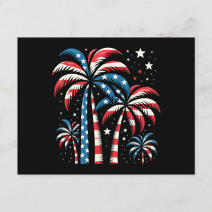 Summer USA Flag 4. Juli Begleitkarte