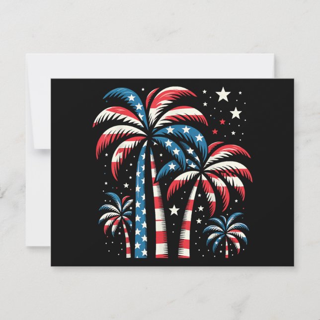 Summer USA Flag 4. Juli Dankeskarte (Vorderseite)