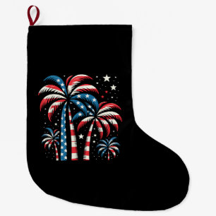 Summer USA Flag 4. Juli Großer Weihnachtsstrumpf