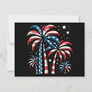 Summer USA Flag 4. Juli Save The Date