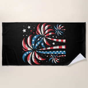 Summer USA Flag 4. Juli Strandtuch