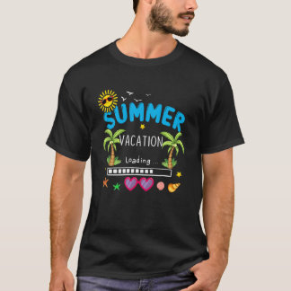 Summer Vacation Loading Palm Tree Lehrer Schüler T-Shirt