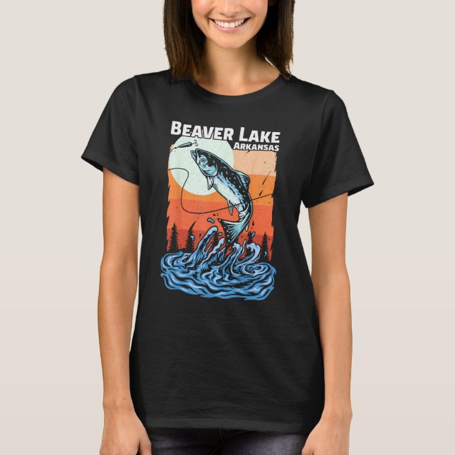 Summer Vacation Sunset Arkansas Beaver Lake T-Shirt (Vorderseite)