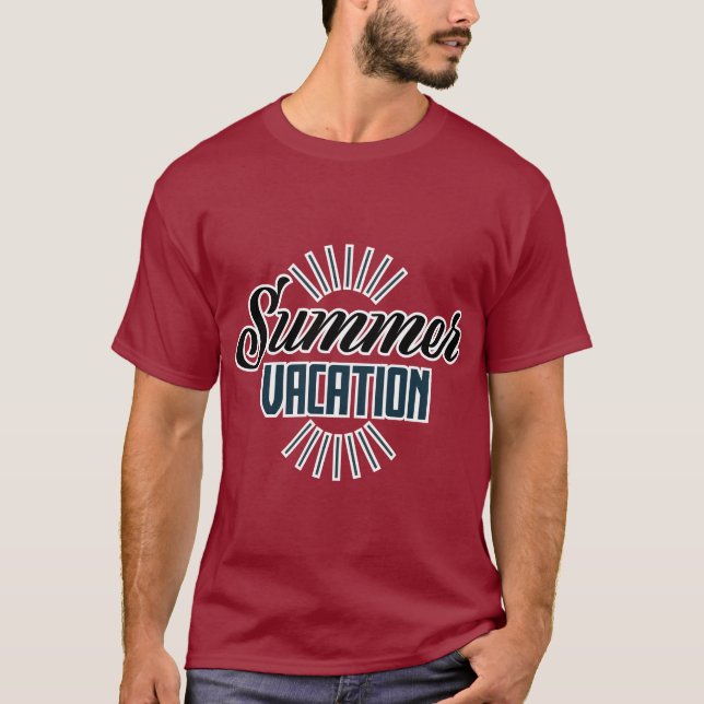 “Summer Vacation Vibes” Print T-Shirt – Perfect fo (Vorderseite)