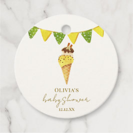 Summer Vanilla The Scoop Ice Cream Baby Dusche Geschenkanhänger