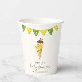 Summer Vanilla The Scoop Ice Cream Baby Dusche Pappbecher