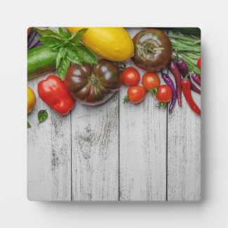 Summer Vegetable Harvest Border Fotoplatte