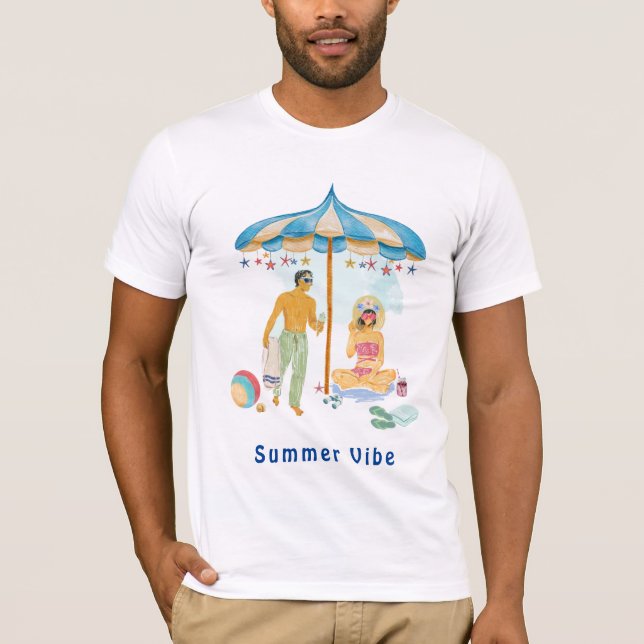 SUMMER VIBE Bella Leinwand T - Shirt (Vorderseite)