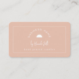 Summer Vibe Blush Pink und White Business Card Visitenkarte