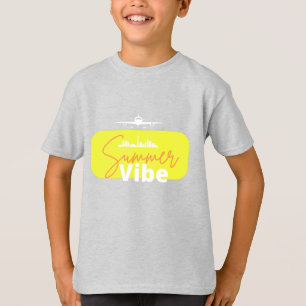Summer Vibe niedlicher Graujunge T-Shirt