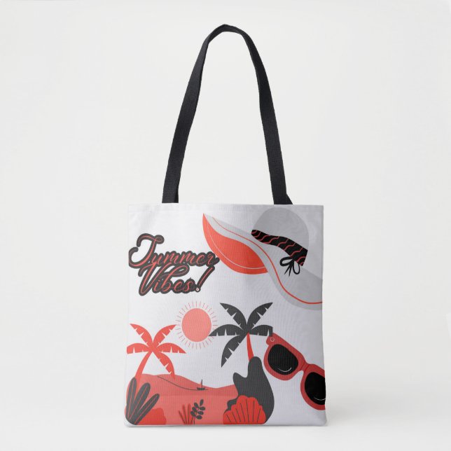 Summer Vibe White Tote bag (Vorderseite)
