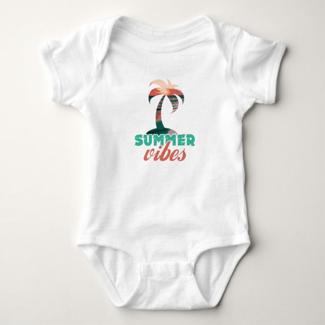 Summer Vibes Baby Strampler (Vorderseite)