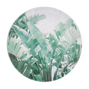 Summer Vibes Banana Blätter Blassgrün Schneidebrett