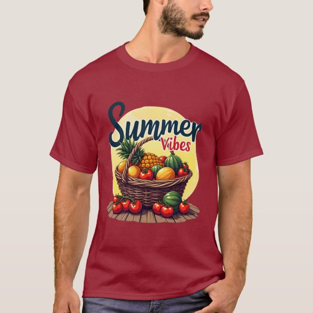 "Summer Vibes Basket" T-Shirt (Vorderseite)
